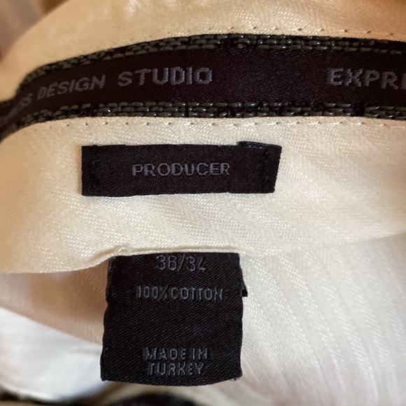 Express design studio dress pants light khaki color size 36X34 great condition - Picture 2 of 2